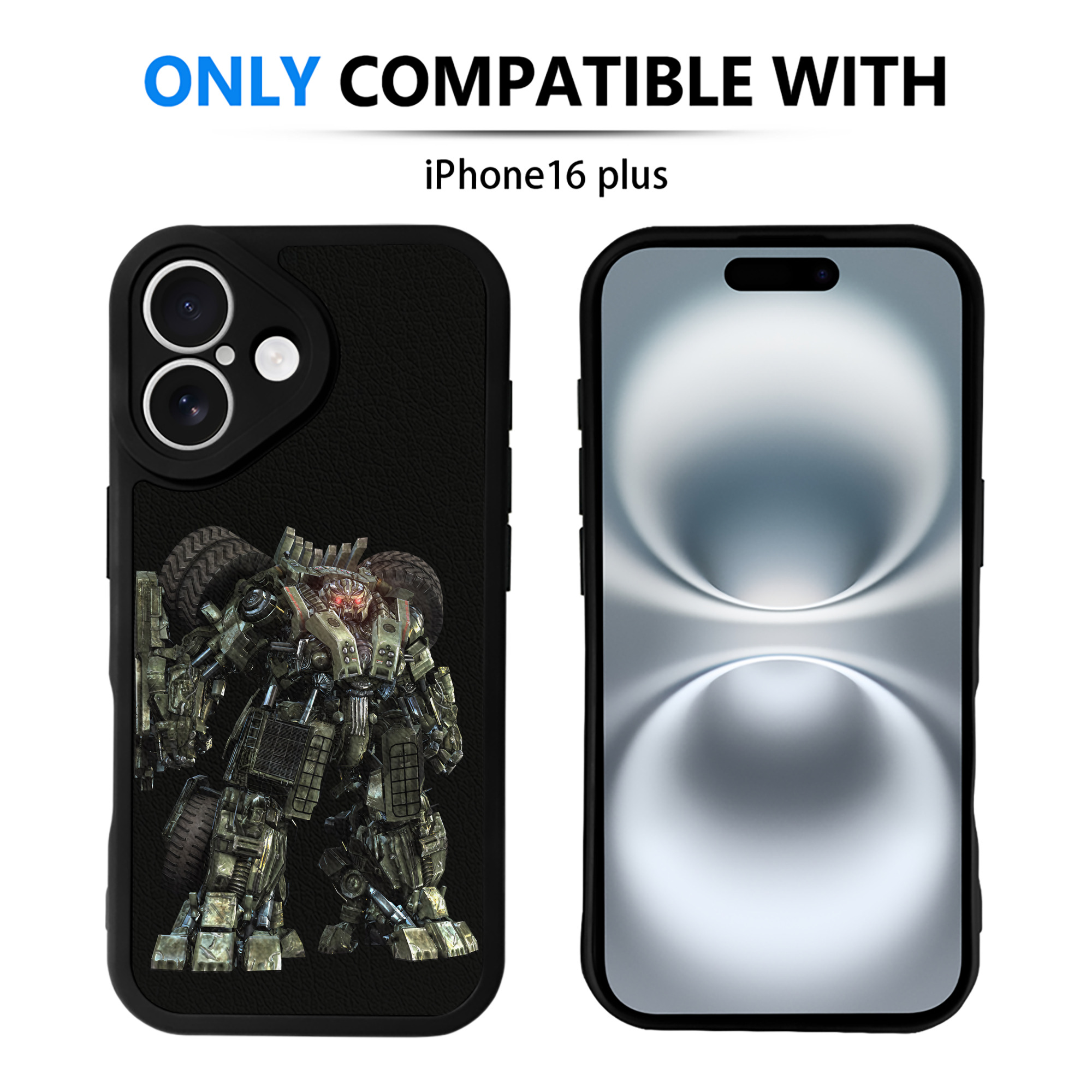 （画像用） Transformers トランスフォーマー 【iPhone 16シリーズ対応】シリコンスマホケース（レザー調） 材質：シリコン